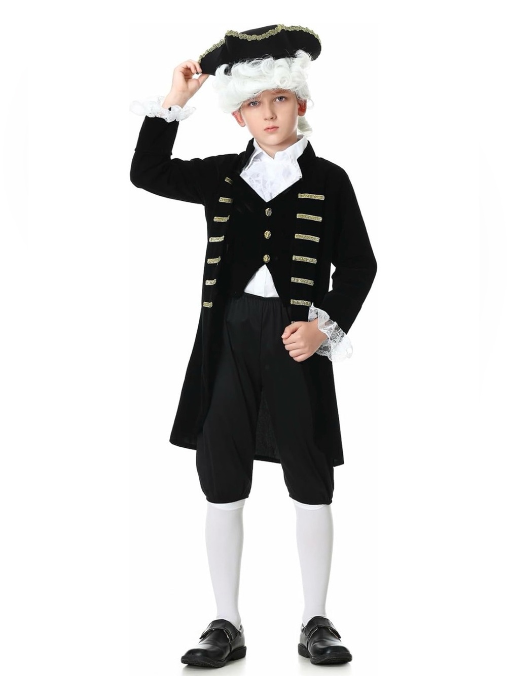 Kids Colonial Costume for Boys Kids Historical Halloween Costume Size XL